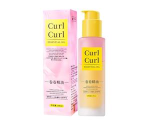 Aceite para cabello rizado, 100 ml, acondicionador de protección contra el calor para control de encrespamiento, aceite definitorio, peinado suave y brillo para mujeres, hijas, madres, cuidado del