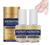 Aceite para cutículas de queratina, 3 días, endurecedor, hidratante para uñas débiles/dañadas, cuidado de la cutícula para fortalecer las uñas de los pies/uñas (15 ml) (2 unidades)