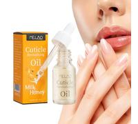 Aceite para cutículas formulado con vitamina E leche y miel, 15 ml, nutritiva profunda, hidratante y fortalecedor cuidado de uñas durante la noche para reparar uñas secas y ásperas, uso doméstico