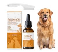 Aceite para el Cuidado del Pelaje de Mascotas, Acondicionador para Perros, Desenreda, Reduce la caída, Hace Que el Pelaje de Las Mascota Sea Más Suave y Brillante para Gatos y Perros, 30ml