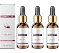 Aceite para levantar el busto, aceite reafirmante con ingredientes botánicos naturales, reafirmante y voluminoso, fórmula nutritiva para una piel elástica e hidratada (3 Pcs)