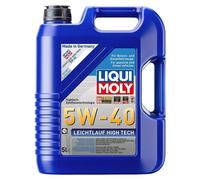 LIQUI MOLY Aceite de motor 5W-40 Leichtlauf ACEA A3/B4 API SP High Tech 5L Compatible con VW Polo V Hatchback 6R1, 6C1 up! Hatchback 121, 122, BL1, BL2, BL3, 123 Golf 7 Hatchback 5G1, BQ1, BE1, BE2