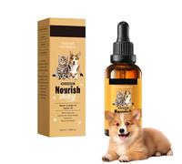 Aceite para Pelaje Perros, Aceite Nutritivo Gatos, Brillo Intenso Pelo Mascotas, Leave-in Conditioner Perros, Anti-Friz Pelo Animal, Reduce la Rotura, Dejando un Manto Sedoso, Suave y Saludable