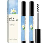 Aceite para Pestañas y Cejas, Nutritivo y Natural, Potenciador de Pestañas y Cejas, Fórmula Suave y No Irritante con Aplicador de Brocha, Pestañas y Cejas Más Gruesas