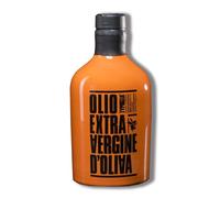 Aceite Pellegrino EVO en tarro cerámico recargable Naranja de 0,25L.