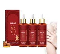 Aceite reafirmante corporal, aceite hidratante y reafirmante para mujeres, aceites corporales después de la ducha con rosa, hidratante y de rápida absorción, piel radiante para mujeres (3 pcs)