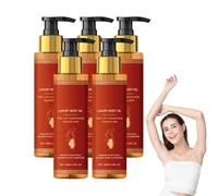 Aceite reafirmante corporal de lujo, aceite corporal Glow Remedy, esencia iluminadora para una piel tersa y radiante, suero corporal reafirmante e hidratante, suero seco ligero, 100 ml (5 botellas)