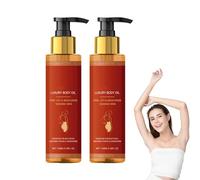 Aceite reafirmante corporal de lujo, aceite corporal Glow Remedy, esencia iluminadora para una piel tersa y radiante, suero corporal reafirmante e hidratante, suero seco ligero, 100 ml (2 botellas)