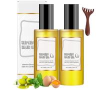 Aceite reparador intensivo para el cabello con proteína de huevo, aceite de huevo y proteína concentrada, suaviza el encrespamiento y aporta brillo al cabello dañado (2PCS)
