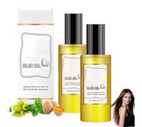 Aceite reparador intensivo para el cabello con proteína de huevo - Tratamiento nutritivo profundo para cabello seco y dañado - Devuelve la suavidad y el brillo con aceites naturales (2Piezas)