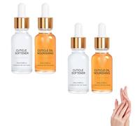 Aceite reparador suavizante de cutículas de 20 ml, suavizante de cutículas para manicura, líquido suavizante de piel dura, diseño de fórmula nutritiva, cuidado de uñas, hogar, viaje, mano (2set)