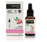 Aceite Rosa Mosqueta 30ml Labnatur Bio.100% Puro. Anti-Aging, Reafirma, Hidrata, Suaviza. Atenúa Manchas de la Piel, Arrugas, Cicatrices y Estrías. Natural Certificado.