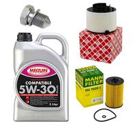Aceite Set Filtros 5W-30 5Litro + Tapón Drenaje Aceite para Audi A5 Q5 A4 2.0Tdi
