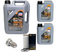 Aceite Set Filtros 5W-30 Liqui Moly 7Litro + Tornillo para Audi A6 A4 A8 3.2 2.4
