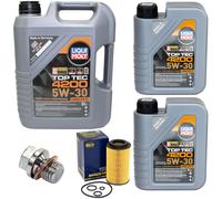 Aceite Set Filtros 5W-30 Liqui Moly 7Litro + Tornillo para Mercedes Clase E CLC