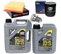 Aceite Set Filtros 5W-40 6Litro + Tapón Drenaje para Audi A4 Avant 163 170Cv