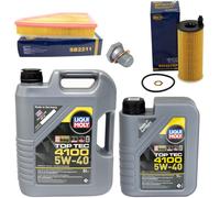 Aceite Set Filtros 5W-40 6Litro + Tapón Drenaje para BMW 3er 318d E90 X1 E84
