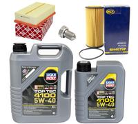 Aceite Set Filtros 5W-40 6Litro + Tapón Drenaje para VW Golf VII 2.0 Gti 5G1