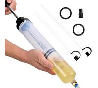 Aceite SuccióN Jeringa 500mL Jeringa de Succión de Aceite, Bomba Extractora Aceite Coche con 2 Mangueras y un Par de Anillos de Goma de Repuesto para Líquido de Frenos, Aceites de Transmisión, Refrige
