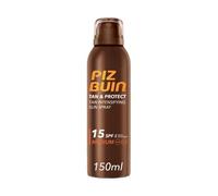 PIZ BUIN Protector Solar Aceite en Spray SPF15, Tan & Protect Acelerador de Bronceado de Protección Media, con Protección UVA/UVB, 150 ml