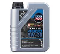LIQUI MOLY Aceite de motor 5W-30 Top Tec Aceite sintetico ACEA C2 ACEA C3 API SN 4600 1L Compatible con VW Polo V Hatchback 6R1, 6C1 up! Hatchback 121, 122, BL1, BL2, BL3, 123, TOYOTA AYGO WNB1, KGB1