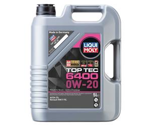 Aceite Top Tec 6400 0W-20 Liqui Moly 5 Litro para Dacia Hyundai Kia Renault MG