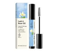 Aceite y aplicador para pestañas y cejas, sérum para pestañas, aceite de ricino orgánico, portátil, mejora las pestañas y las cejas, 12 ml