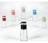 Aceitera de cristal antigoteo con dosificador y medidor de dosis 320ml Dispensador de aceite, vinagre, soja y aderezos Botella práctica y fácil de limpiar Ideal para el hogar, barbacoa o restaurante