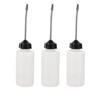 Aceitera para Máquina de Coser Botella Vacía de Plástico 3 Piezas | Boquilla Larga de Hierro Tapa, Fácil de Limpiar y Flexible, Lote de Repostar