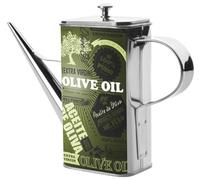Aceitera Virgen 0,5L en Acero Inoxidable 18/10, Ideal para aliñar ensaladas y cocinar, Resistente y fácil de Limpiar.