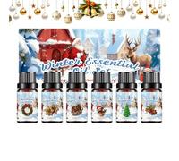 Aceites de vela de Navidad, fragancia natural, 60 ml, extractos de plantas naturales, aromas difusores navideños, flexibles, para hombres, mujeres y amigos