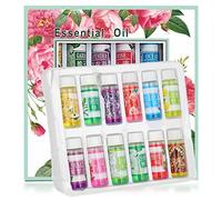 Aceites Esenciales 12 Piezas 5 Ml Juego de Regalo de Aceite Esencial para Difusor, Juego de Aceites de Fragancia de Aromaterapia Natural, Aliviar la Fatiga, Mejorar la Calidad del Sueño