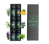 Aceites esenciales para difusor 100% puros, kit 6 x 10 ml - lavanda, eucalipto, romero, jazmín, menta y naranja - set de aceites esenciales para aromaterapia y Piedras Volcánicas