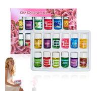 Aceites esenciales para difusor - 12 mezclas de aceites aromáticos en el juego, larga duración, 3 ml, aromas calmantes naturales para ambientadores, para uso en el sueño del coche y
