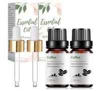 Aceites Esenciales Puro de Café öl, Essential oil para Masajes en la Piel, Kaffeeöl Contra Arrugas Natural para Aromaterapia, Aceite de Café para Fragancias, 10 ml X 2 con 2 Pipeta