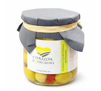 Aceituna Gordal Rellena Pimiento 240g - Aperitivo Clásico Español - Tamaño Grande Textura Carnosa - Aceituna Premium