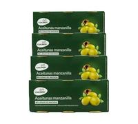 Aceitunas manzanilla rellenas de anchoa 3x120 g pack de 4