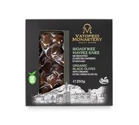 Aceitunas Negras Orgánicas de los Olivares Antiguos del Monasterio de Vatopedi, Monte Athos - 250g
