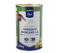 Aceitunas Rellenas de Anchoa Chef - El Sabor Mediterráneo en tu Mesa (Varios tamaños) (3 LATAS, Rellena de anchoa 2100gne (4350 g))