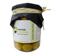 Aceitunas Sabor Anchoas Corazón Extremeño 230 g | Aceitunas Gourmet de Extremadura | Aperitivo Tradicional Español | Ideal para Tapas, Picoteo y Aperitivos