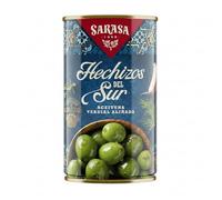 Aceitunas Verdial Aliñadas con Receta Tradicional, Sabor Intenso con Ajo y Hierbas Aromáticas, Textura Firme, SARASA Hechizos del Sur - Formato Gran Consumo de 4200g - NEXU