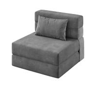 Acekool - Sofá cama convertible 4 en 1 con cojines, ahorro de espacio, aspecto pana, cómodo y ideal para sala de estar, dormitorio, dormitorio de invitados o oficina. Tamaño de un lugar.