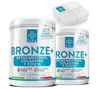 Acelerador Bronceado 240 Cápsulas PiùLife, Betacaroteno Capsulas Bronceado Con Antioxidantes Licopeno, Ácido Hialurónico, Cobre, Colageno, Pastillas Bronceadoras Para La Piel, Pastillas Para El Sol