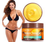 Acelerador De Bronceado, Gel Bronceador Reforzado, 150 Gramos De Acelerador Bronceador Natural, Adecuado Para Piel Oscura, Protector Solar, Eficaz En El Sol Y Al Aire Libre