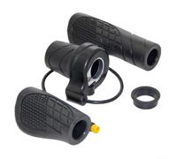 Acelerador de media vuelta, para bicicleta eléctrica 20X, cabeza M8, resistente al desgaste, de plástico, antideslizante, color negro