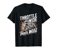 Acelerador de Pelo Ancho Wild ATV Quad Off Road Rider Camiseta