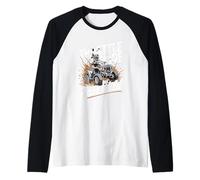 Acelerador de Pelo Ancho Wild ATV Quad Off Road Rider Camiseta Manga Raglan