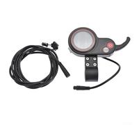 Acelerador de pulgar eléctrico con pantalla de velocímetro de 2 pulgadas, 24 V, 36 V, 48 V, E, para control de bicicleta, acelerador de manillar para reemplazo de patineta eléctrica (24 V)