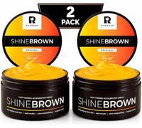 Acelerador del Bronceado BYROKKO Shine Brown 2x 210 ml - Crema de Bronceado Rápido para Solárium y Exterior, Potenciador del Bronceado, Hidratante, Resistente al Agua, Rica en Aceites