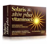 Acelerador del Bronceado con Betacaroteno - Pastillas Bronceadoras - El Único con Colágeno y Ácido Hialurónico - Licopeno, Vitamina E, Cobre y Selenio - 120 Comprimidos - Solaris Skin Plus